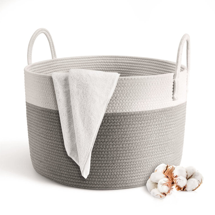 Highland Dunes Cotton Rope Laundry Basket Wayfair.co.uk